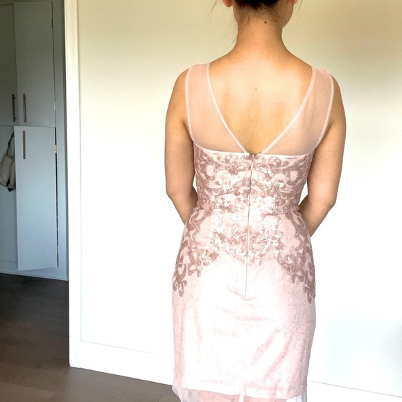 💕BCBG MAXAZRIA size 2 Cocktail Dress Dust Pink - Picture 7 of 11